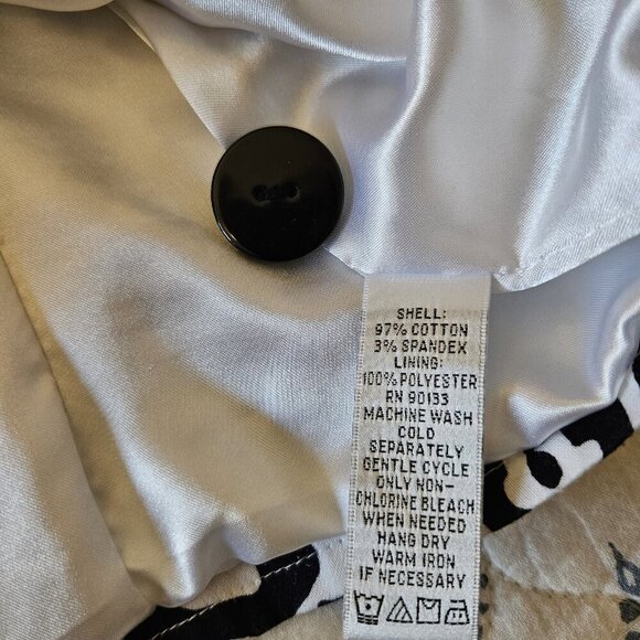 Linea Animal Print Cotton Blazer XL – 3/4 Sleeve Button Front Jacket Safari Chic - Picture 14 of 16